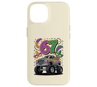 Carcasa para iPhone 14 Diseño de Carnaval de Mardi Gras Monster Car Truck 67