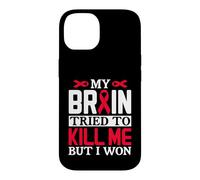Carcasa para iPhone 14 Diseño de Cinta MY Brain Tried TO Kill ME Pero I Won