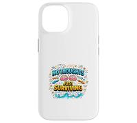 Carcasa para iPhone 14 Diseño de Cita Divertida de No Thoughts Just Surviving