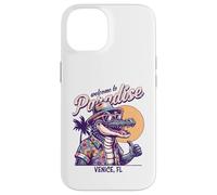 Carcasa para iPhone 14 Diseño de Estilo Retro Venice Florida Paradise Cocodril