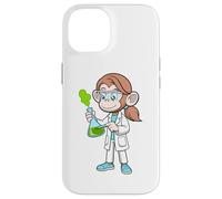 Carcasa para iPhone 14 Diseño de Vaso de precipitado de Laboratorio de Curious Monkey Chemist Scientist