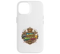 Carcasa para iPhone 14 Diseño Divertido de King of The Man Cave para Videojuegos para papá