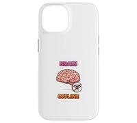 Carcasa para iPhone 14 Diseño Divertido del Humor tecnológico del Cerebro Fuera de línea