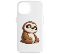 Carcasa para iPhone 14 Divertido diseño escéptico de Perezoso de Dibujos Animados