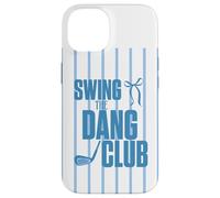 Carcasa para iPhone 14 Divertido Golfing Swing The Dang Club Blue Golf Mom