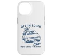 Carcasa para iPhone 14 Divertido Mapache Entrar en Perdedor Vamos a Terapia sarcástica