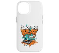 Carcasa para iPhone 14 Drop The Beat Street Art DJ Auriculares de Vinilo para Tocadiscos