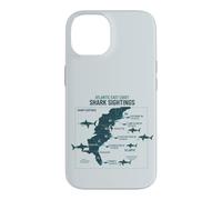 Carcasa para iPhone 14 East Coast Shark Sightings Cool Map