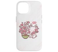 Carcasa para iPhone 14 Easter Bunny Pink Sakura Flower Cute Japanese Cherry Blossom