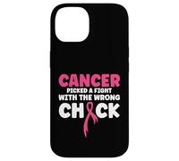 Carcasa para iPhone 14 El cáncer se peleó con la Chica equivocada Krebs Brustkrebs