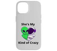 Carcasa para iPhone 14 Ella es mi Tipo de Pareja Loca Diseño Nerd Love