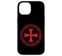 Carcasa para iPhone 14 Emblema de Cruz de Caballeros templarios | Christianity Black
