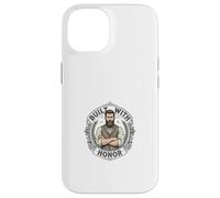 Carcasa para iPhone 14 Emblema de Honor de Caballero Barbudo Vintage Estilo Retro