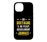 Carcasa para iPhone 14 En Bretaña Nunca llueve Absolutamente Humor Breton