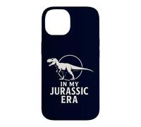Carcasa para iPhone 14 En mi era jurásica, Divertidos fósiles prehistóricos de Dinosaurios T-Rex