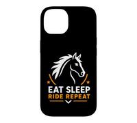 Carcasa para iPhone 14 Equestrian Horse Riding Lover Eat Sleep Ride Repeat