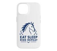 Carcasa para iPhone 14 Equestrian Horse Riding Lover Eat Sleep Ride Repeat