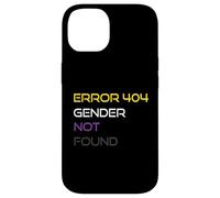 Carcasa para iPhone 14 Error 404 Gender Not Found Nonbinary Pride Non-Binary Flag