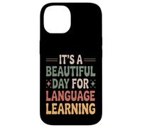 Carcasa para iPhone 14 Es un Hermoso día para el Aprendizaje de Idiomas Retro Groovy