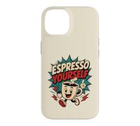 Carcasa para iPhone 14 Espresso Yourself Divertido Estilo Vintage Café Comic Retro Art