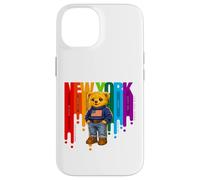 Carcasa para iPhone 14 Exceed The Limit New York Teddy Bear- Colorful NYC Boroughs