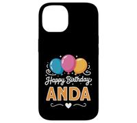 Carcasa para iPhone 14 Feliz cumpleaños Anda