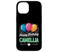 Carcasa para iPhone 14 Feliz cumpleaños Camellia