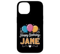 Carcasa para iPhone 14 Feliz cumpleaños Jane
