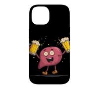Carcasa para iPhone 14 Feliz día del hígado con Disfraz de Cerveza