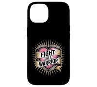 Carcasa para iPhone 14 Fight Like a Warrior Strong Heart - Cita Motivacional
