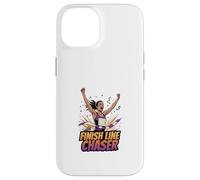 Carcasa para iPhone 14 Finish Line Chaser Running Motivación Atleta Diseño