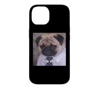 Carcasa para iPhone 14 "Fire Me Perro Pug con Trabajo Divertido Meme Borroso