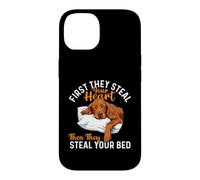 Carcasa para iPhone 14 First They Steal Your Heart - Setter irlandés Red Setter Dad
