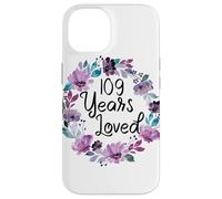 Carcasa para iPhone 14 Floral 109 Years Old 109th Birthday Women's 109 Years Loved