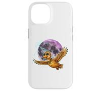 Carcasa para iPhone 14 Flying Duck Moon Night Bird Cute Duck Graphics