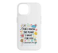 Carcasa para iPhone 14 For I Know The Plans I Have For You Christian Back To School