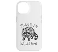 Carcasa para iPhone 14 Forgiven but Still Feral Mapache Meme Cristiano Divertido