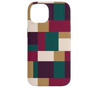Carcasa para iPhone 14 Formas rectangulares geométricas de Bloques de Color en Tonos de joyería Profundos
