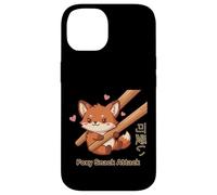 Carcasa para iPhone 14 Foxy Snack Attack Kawaii Fox