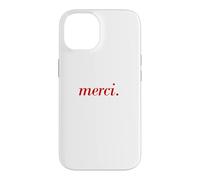 Carcasa para iPhone 14 Francés Diciendo Merci París Vacaciones francés Cita