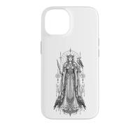 Carcasa para iPhone 14 Frigg Diosa Nórdica Cuervo Runa Reina de la Mitología Asgard