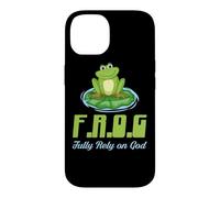 Carcasa para iPhone 14 Frog Confíe plenamente en Dios Clásico Cristiano Fe & Religión