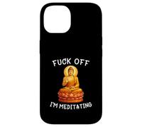 Carcasa para iPhone 14 Fuck Off I'm Meditating Meditation Meme Buddha Adult Humor