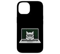 Carcasa para iPhone 14 Funny Coding Cat Computer Tech Ingeniero desarrollador de Software