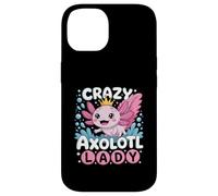 Carcasa para iPhone 14 Funny Cute Crazy Axolotl Lady Animal Lover For Women Girls