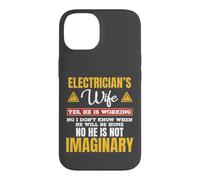 Carcasa para iPhone 14 Funny Electricians Wife Yes He's Working