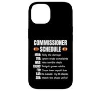Carcasa para iPhone 14 Funny Fantasy Football Commissioner Schedule Draft Day