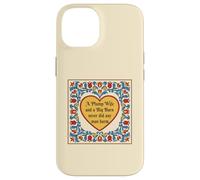 Carcasa para iPhone 14 Funny Farm Life Plump Wife Big Barn Nunca Hizo Daño A Cualquier Hombre