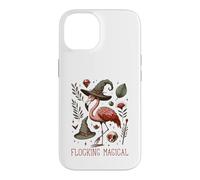Carcasa para iPhone 14 Funny Flamingo Pun Flocking Magical Pagan Wiccan Witch