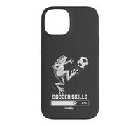 Carcasa para iPhone 14 Funny Frog FÚTBOL Habilidades Cargando Kick Off Club Juego En Coach